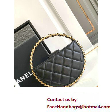 chanel Lambskin, Mixed Fibers, Calfskin  &  Gold-Tone Metal Black pouch AP3584 2023